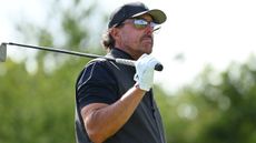 Phil Mickelson competes in the inaugural LIV Golf Invitational Series