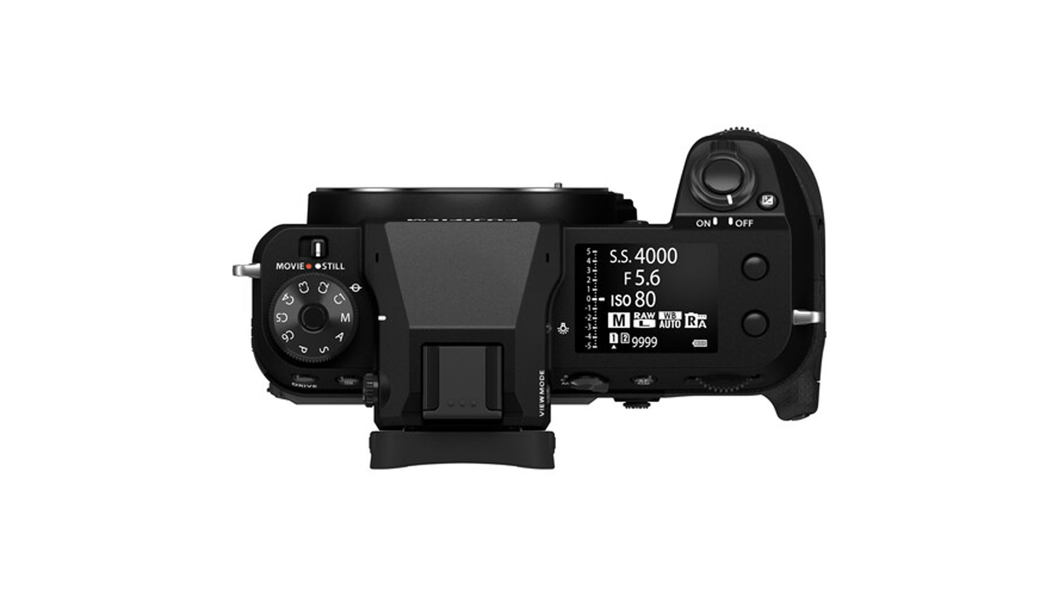 A top view of the Fujifilm GFX100S II