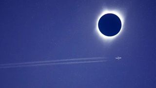 On June 30, 1973, the supersonic plane Concorde raced the moon's shadow along the Tropic of Cancer during a total solar eclipse.