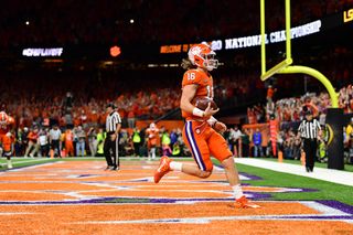 Trevor Lawrence (16) of the Clemson University Tigers during the 2020 CFP National Championship (Photo by Phil Ellsworth / ESPN Images)