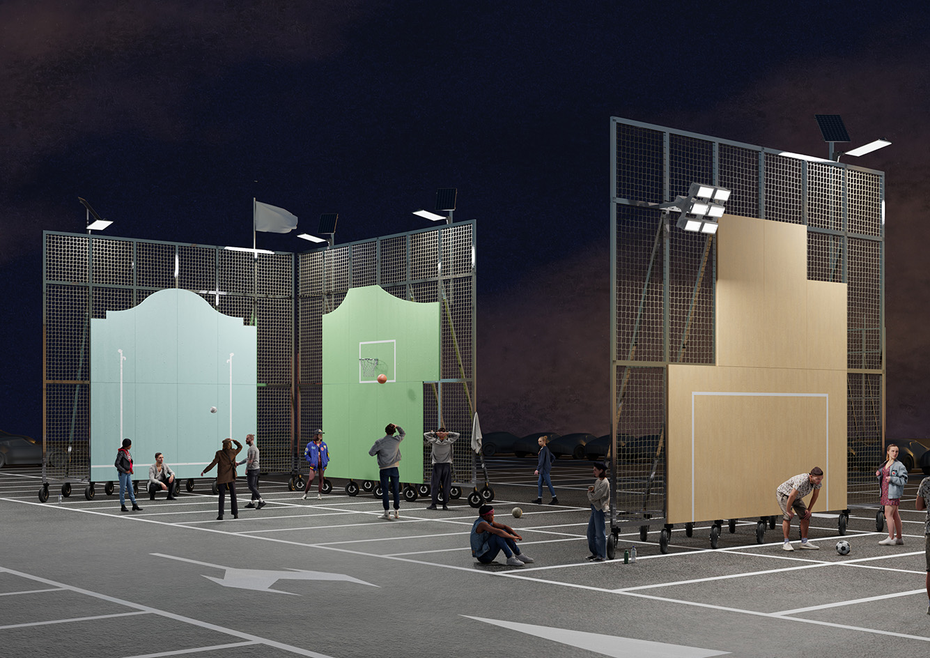 2025+ installation at Conc&amp;eacute;ntrico 2026, rendering visualisation