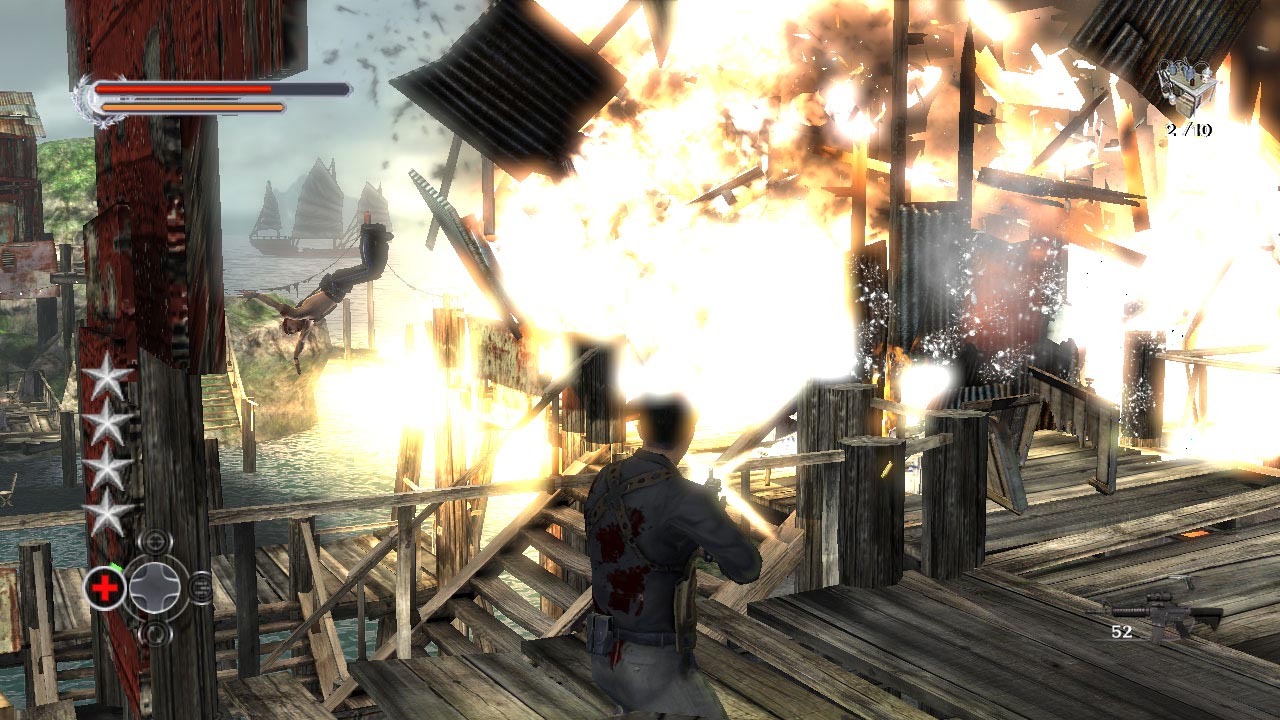 A well-placed bullet hitting a poorly-placed gas can will yield explosive results.