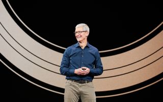 Apple CEO Tim Cook on stage the 2018 iPhone event. Credit: Apple