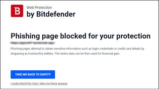 Bitdefender Internet Security web protection