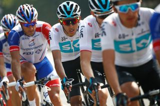 Egan Bernal bides his time in the Team Sky line up during Il Lombardia