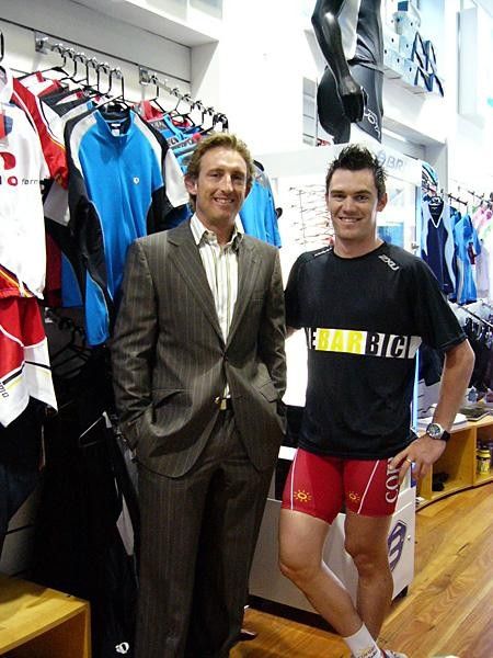 Chris Sutton with his 2008 director at Team Slipstream,