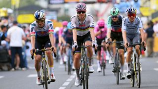Remco Evenepoel, Tadej Pogacar and Tom Pidcock at Tour de France 2026