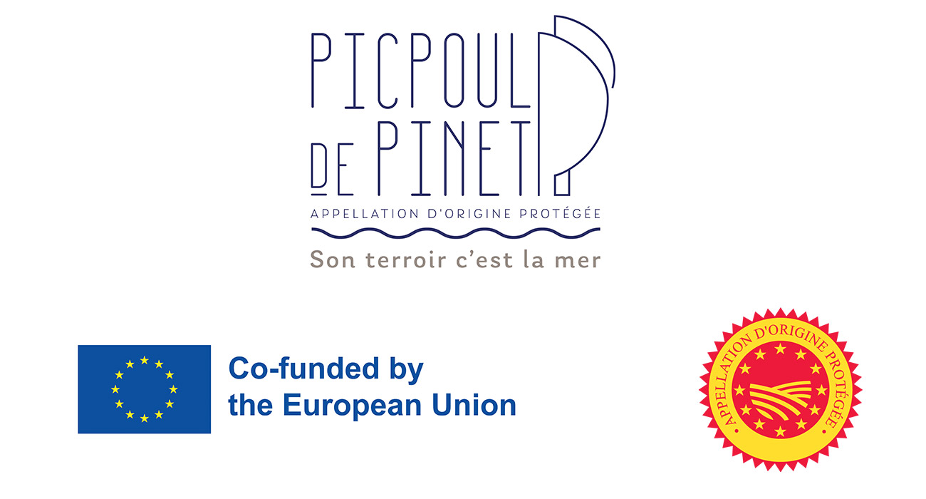 AOP Picpoul de Pinet logo with OCM