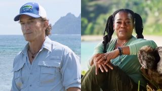 Jeff Probst from Survivor 49 and Cirie in Survivor 50 side by side. 