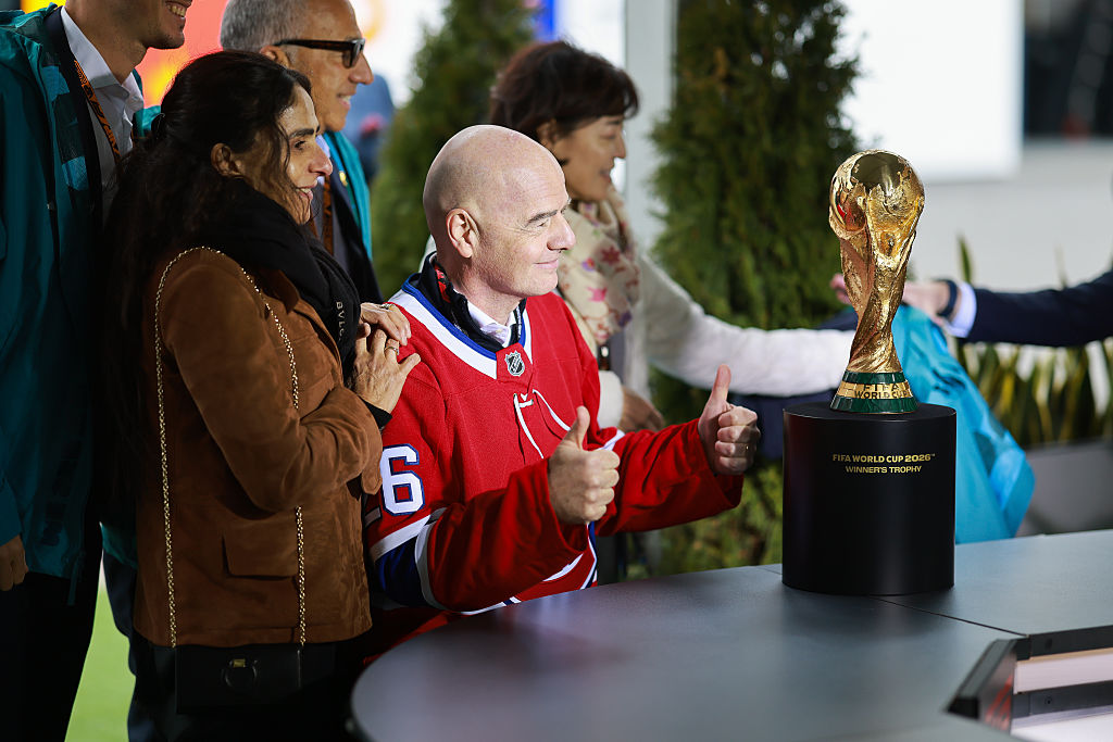 Gianni Infantino with the World Cup