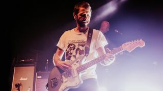 Grant Nicholas of Feeder performs at Cardiff University on November 07, 2019 in Cardiff, Wale