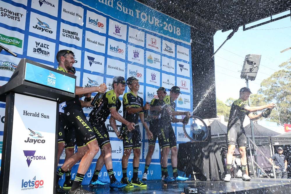 Mitchelton Scott won the team prize at the 2018 Herald Sun Tour