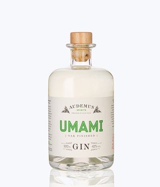 Audemus umami gin in glass bottle