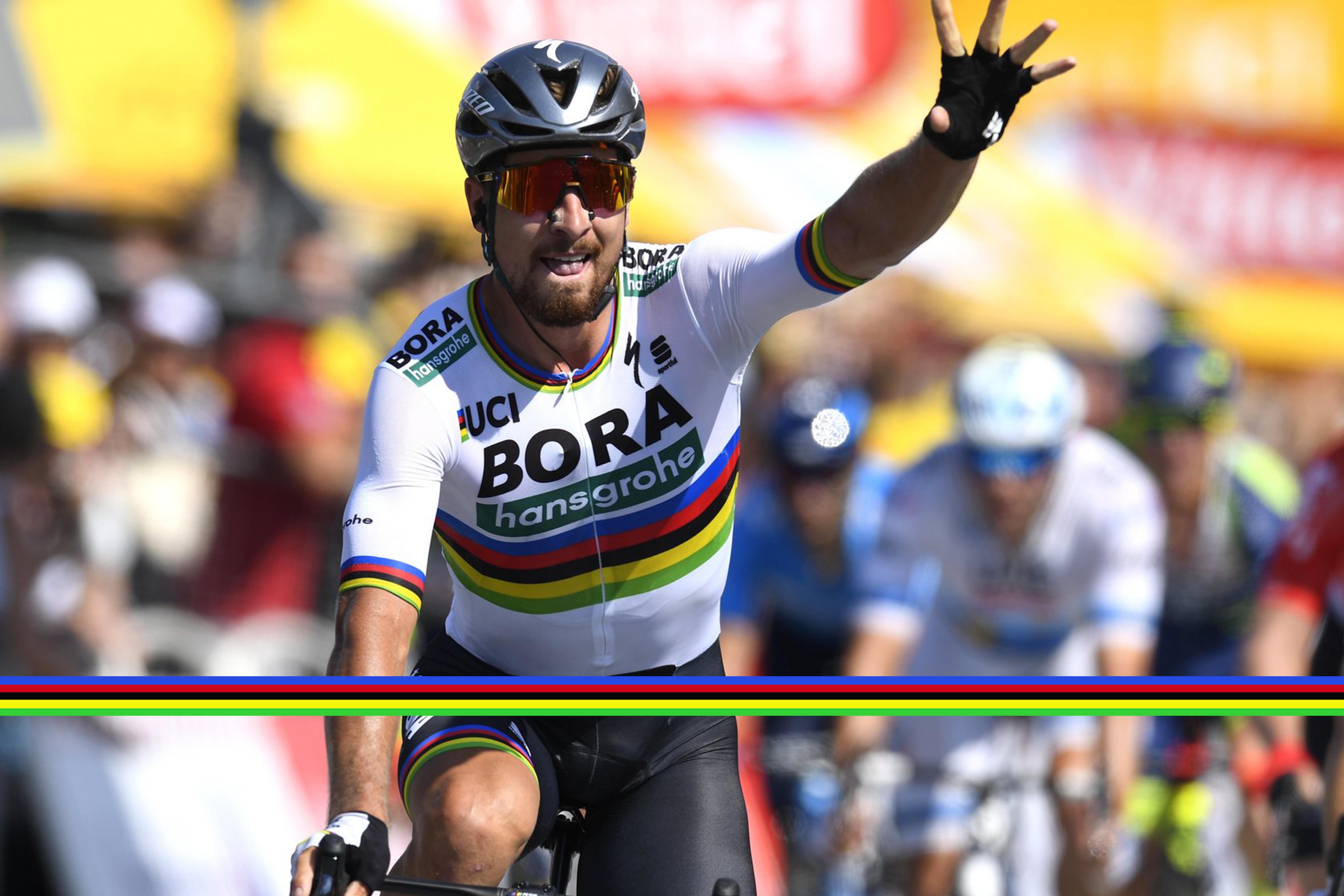 The history and the records of road's rainbow jersey