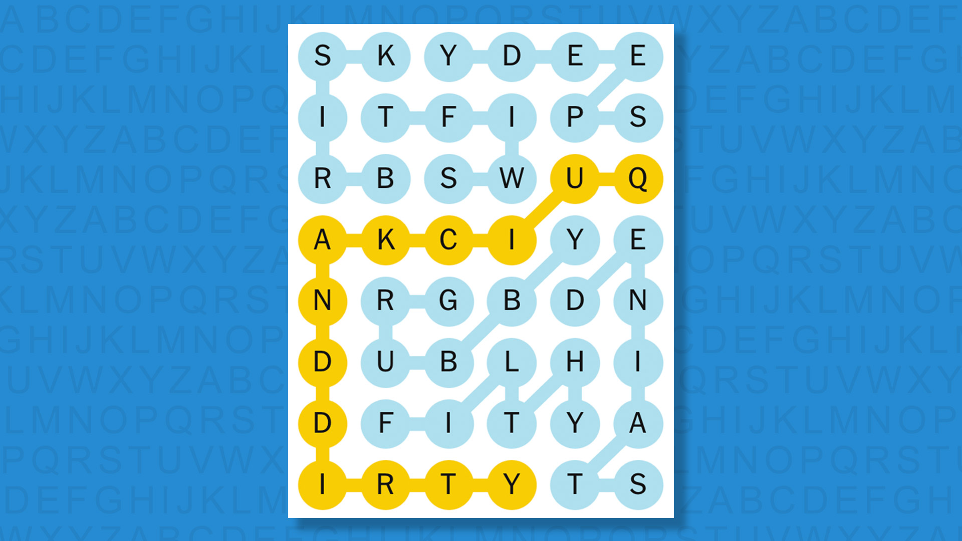 NYT Strands answers for game 673 on a blue background