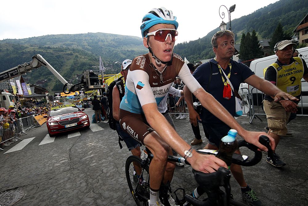 Romain Bardet (AG2R La Mondiale) second on stage 18 at the Tour de France