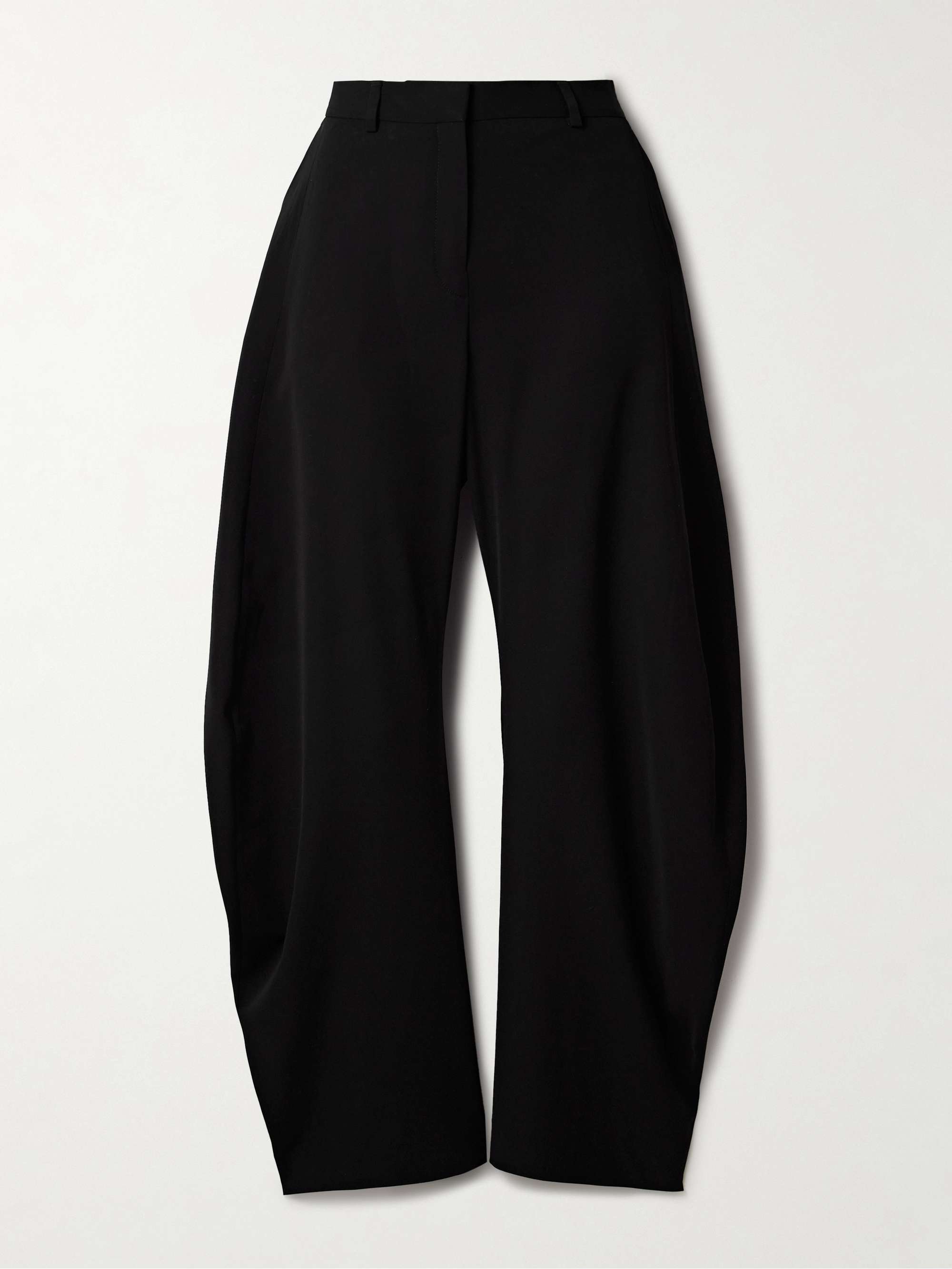 Crepe Barrel-Leg Pants