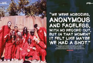 The opening spread of Metal Hammer’s Slipknot cover feature