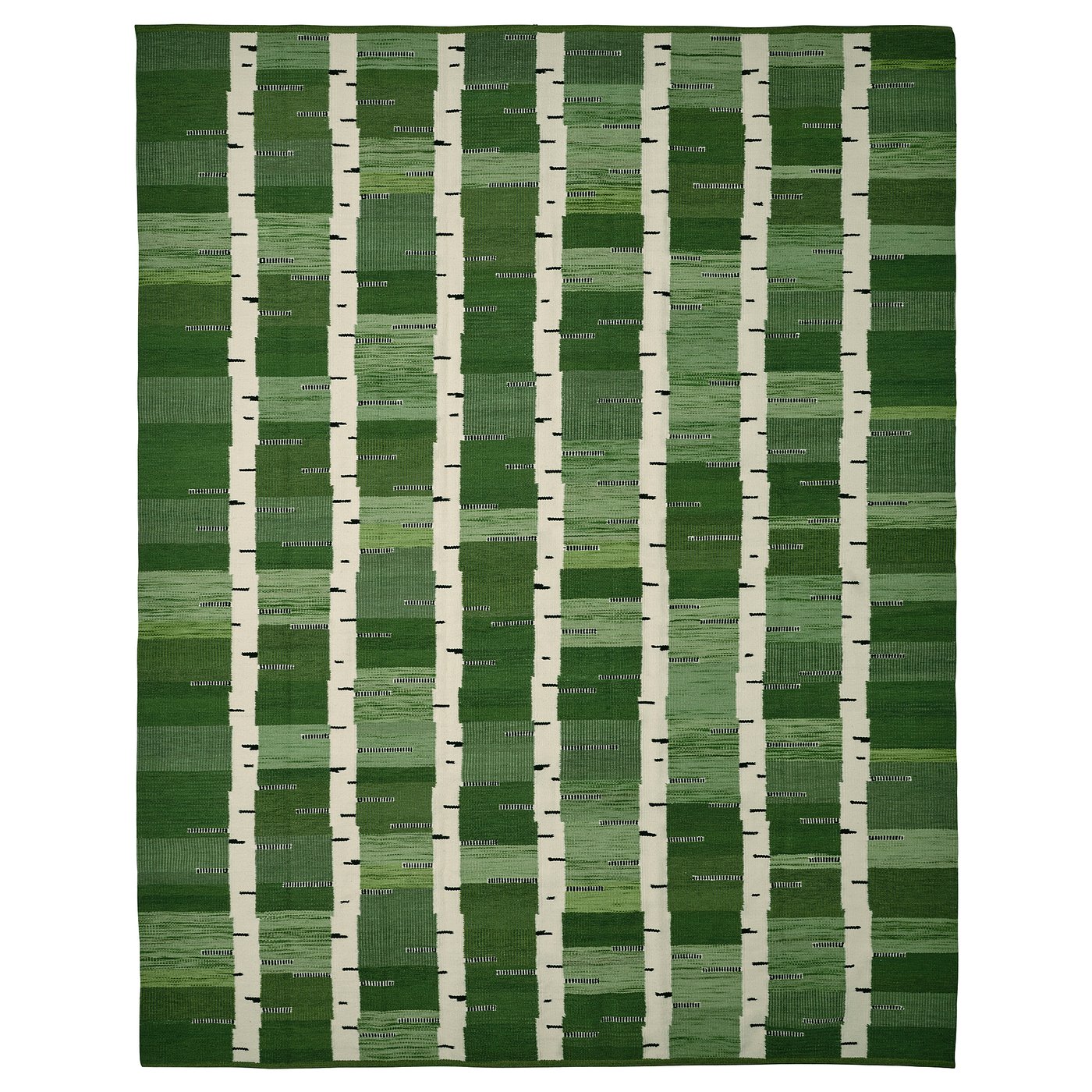 Stockholm 2025 Rug, Flatwoven - Green/white/black Handwoven 240x300 Cm