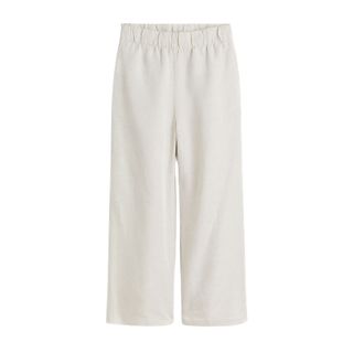 H&M Wide Linen-Blend Trousers