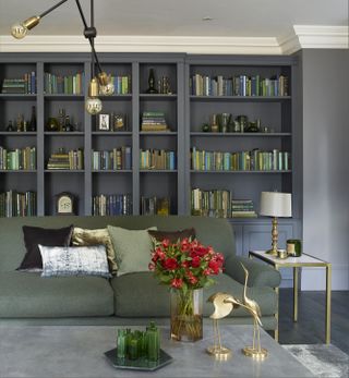 Books displayed in a formal arrangement