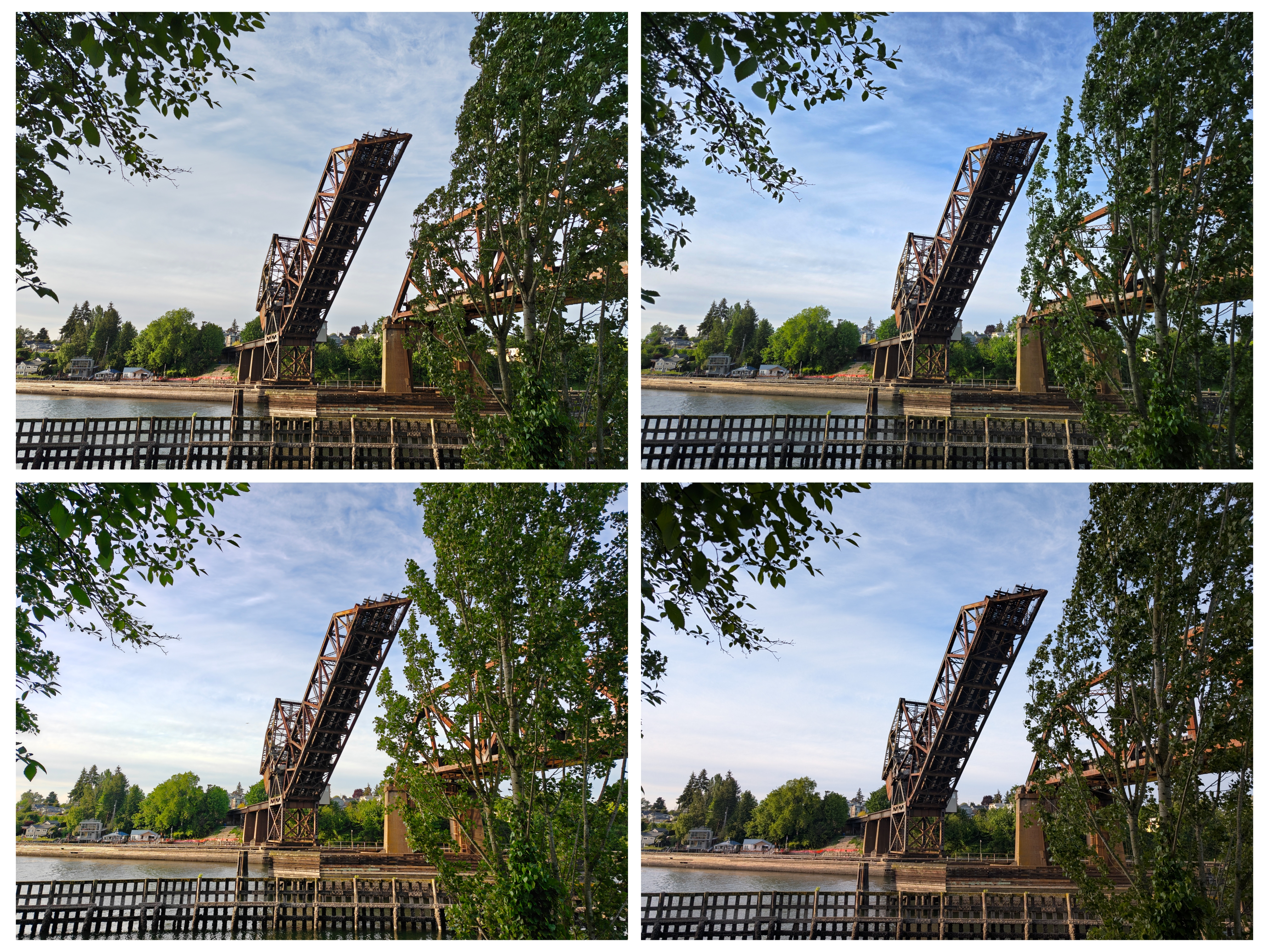 A raised metallic bridge