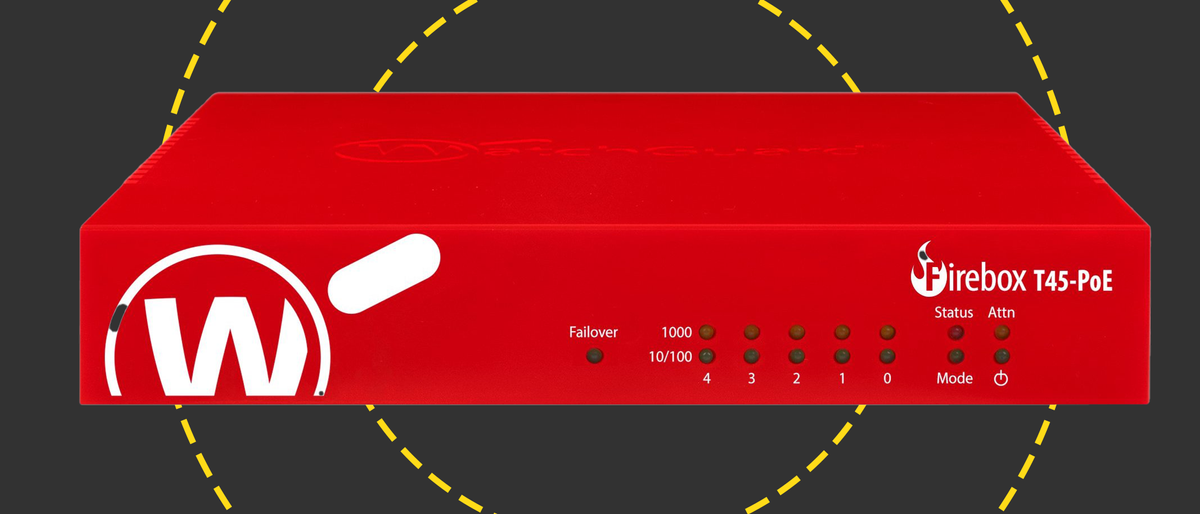 The WatchGuard FireBox on the ITPro background