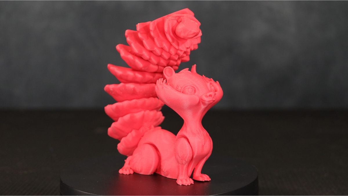 3D printed model of a squirrel