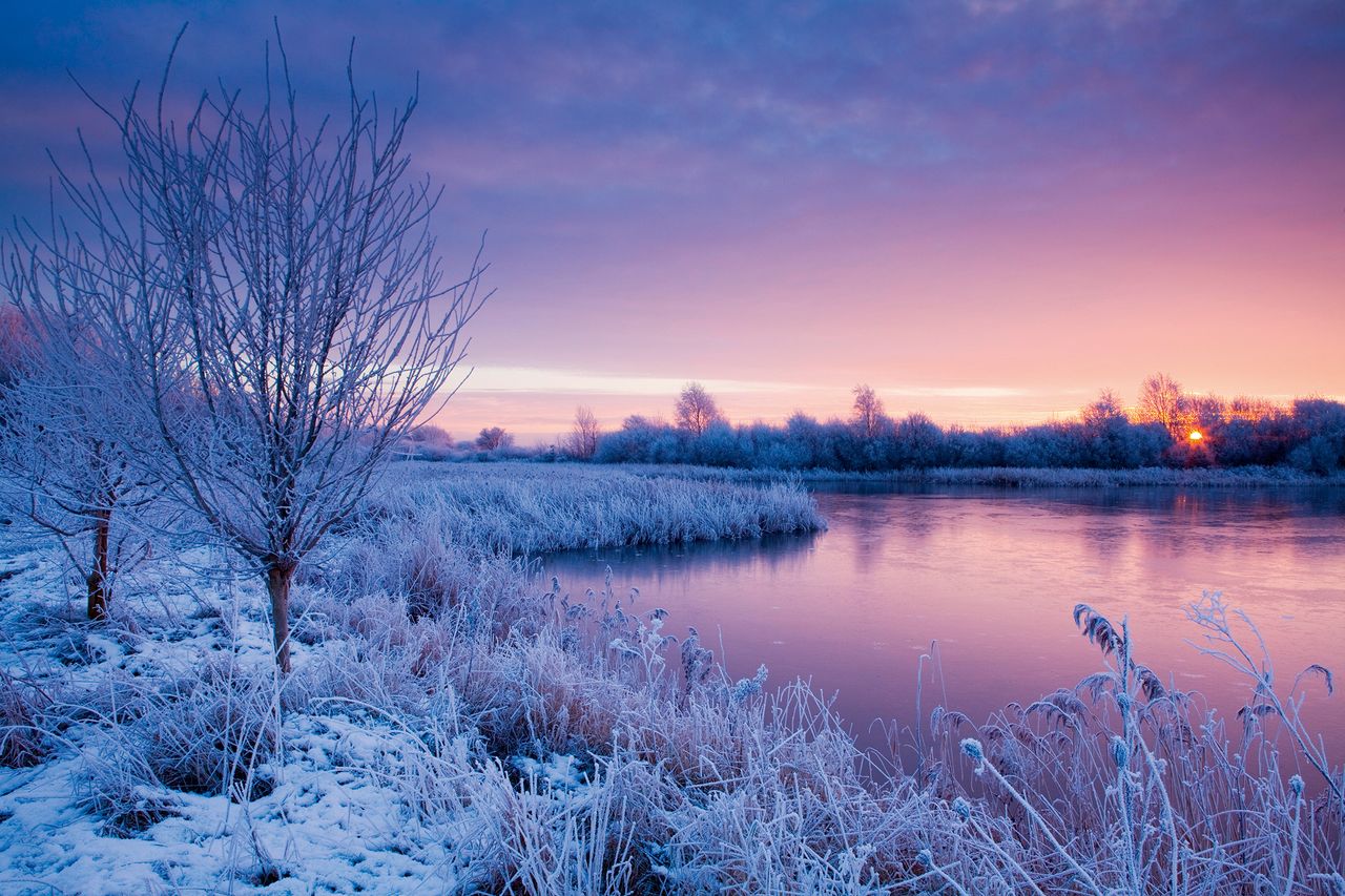 A wintry day at Barton-upon-Humber, Lincolnshire.