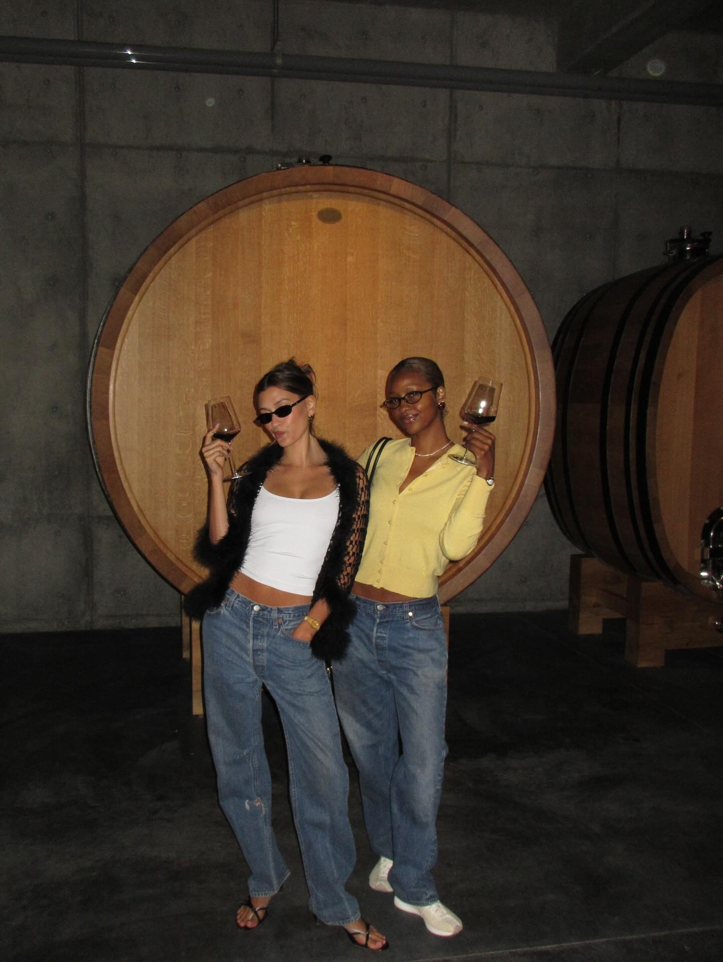 Hailey Bieber goes wine tasting in Napa Valley at Promontory Winery