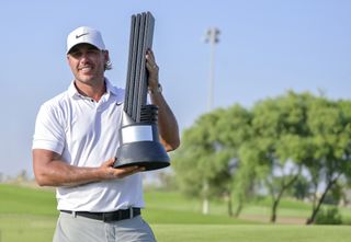 Brooks Koepka holds the LIV Golf Jeddah title