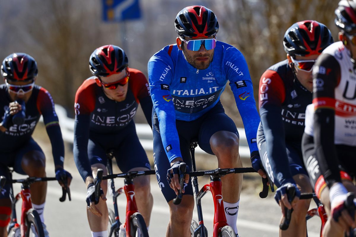 Tirreno Adriatico 2022 - 57th Edition - 4th stage Cascata delle Marmore - Bellante 202 km - 10/03/2022 - Filippo Ganna (ITA - INEOS Grenadiers) - photo Luca Bettini/SprintCyclingAgency&Acirc;&copy;2022