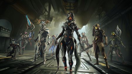 Warframe characters assemble for battle