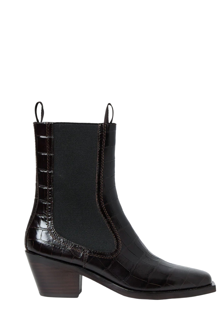 Loeffler Randall , Nat Crocodile Leather Ankle Boot