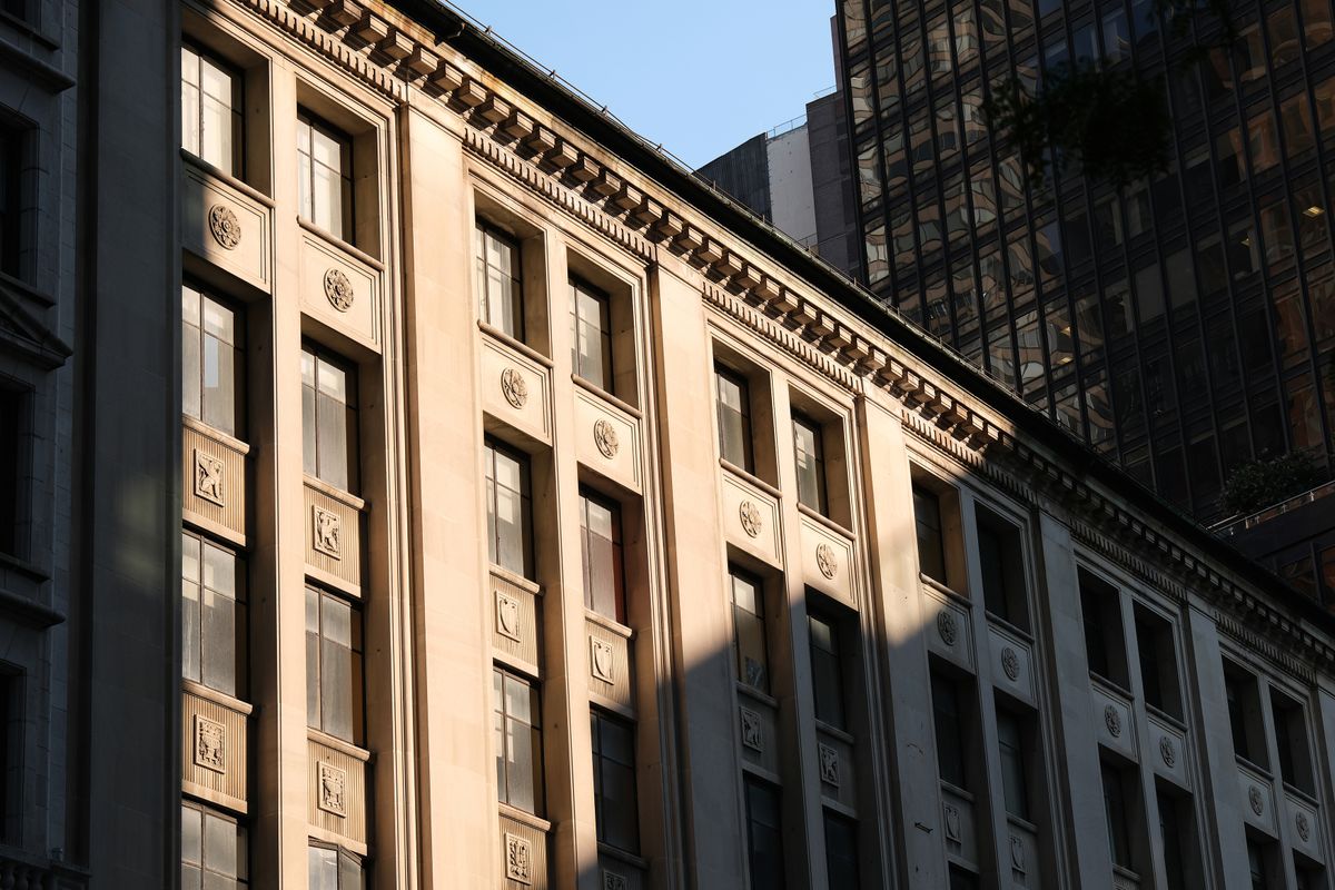 Sunlight hitting an old New York building