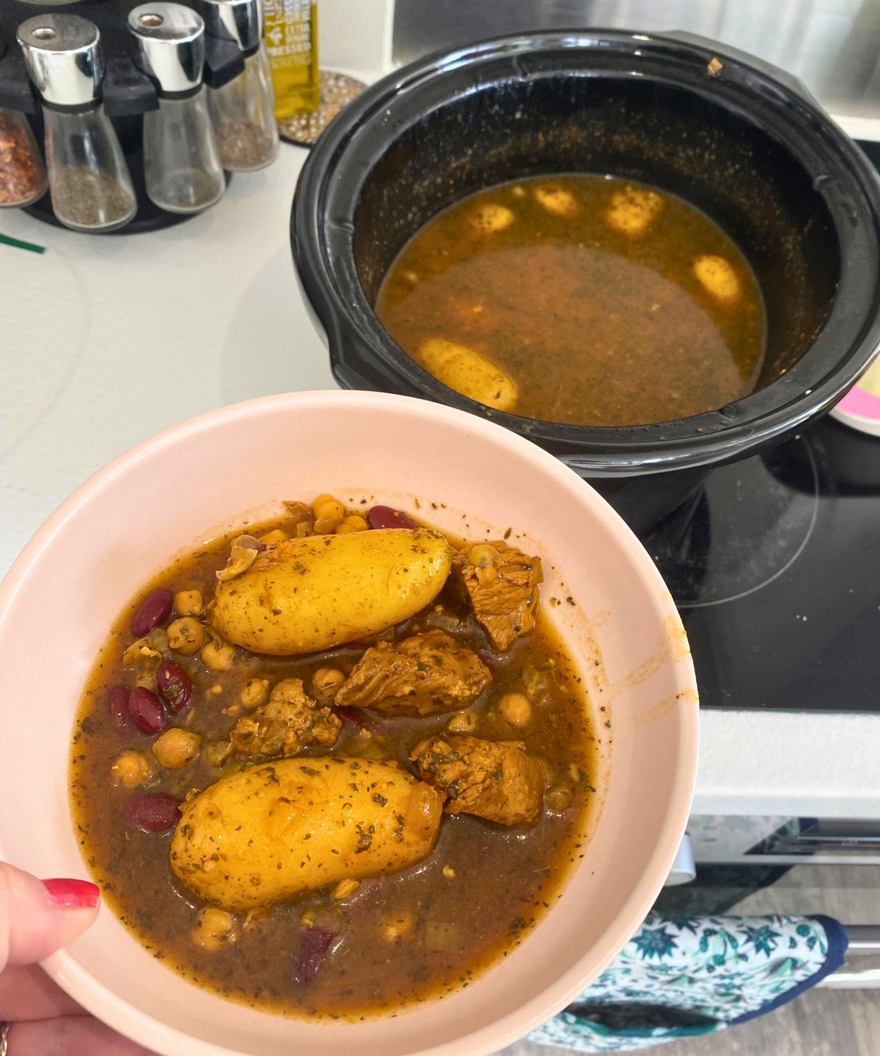 My Persian comfort food, a lamb, chickpea and potato stew called aab goosht