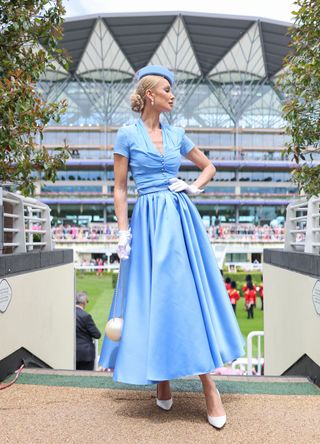 Tatiana Korsakova attends Ladies Day at Royal Ascot on June 20, 2024 in Ascot, England.