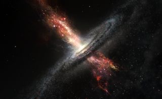 Monster black hole forming stars