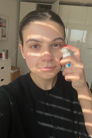 Danielle Cohen uses a La Roche Posay eye cream.