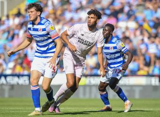 Kion Etete of Cardiff City FC and during the Sky Bet Championship between Cardiff City and Reading FC at Select Car Leasing Stadium on Saturday, August 6, 2022 in Reading, United Kingdom.