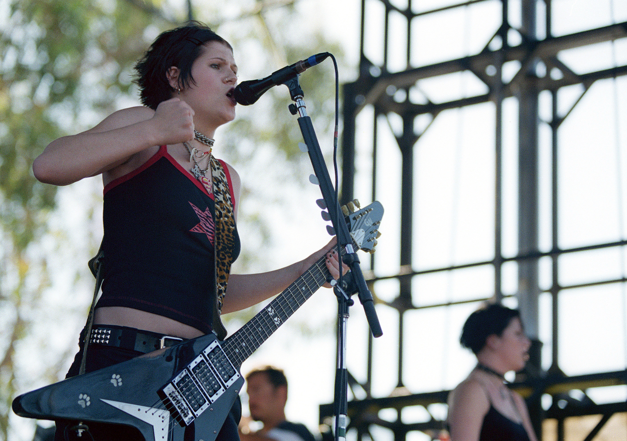 Kittie on stage in 2001