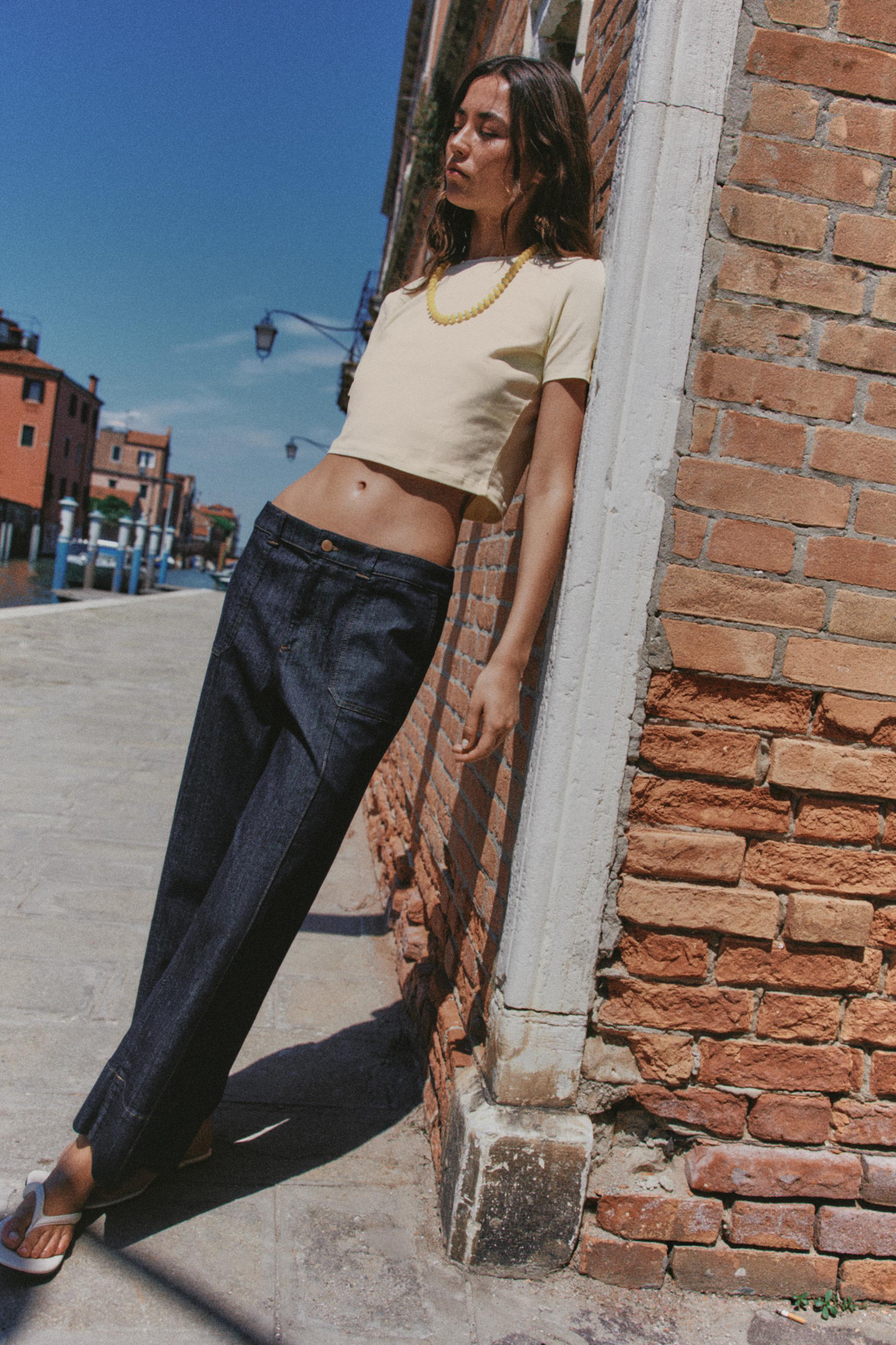 Z1975 Mid-Rise Culotte Jeans - Blue - Xs