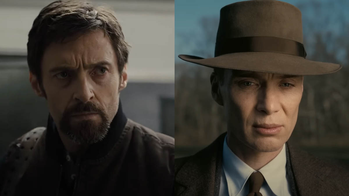 Hugh Jackman in Prisoners/Cillian Murphy in Oppenheimer (side by side)