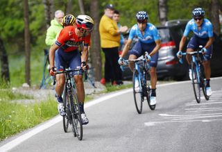 Vincenzo Nibali (Bahrain Merida) in action on stage 14 of the Giro d'Italia