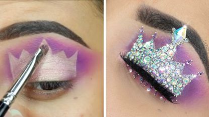 This Princess Eye Makeup Video Is Everything - Glittery Jeweled Eyeshadow Princess | Marie Claire