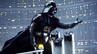 Darth Vader raises a hand in frustration in The Empire Strikes Back