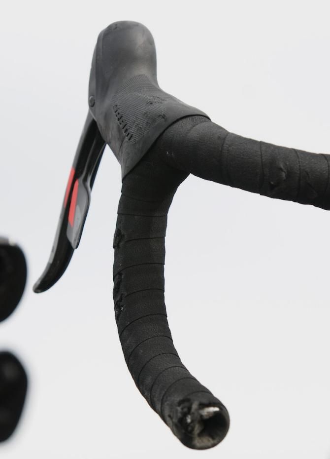 His left shifter was also scuffed