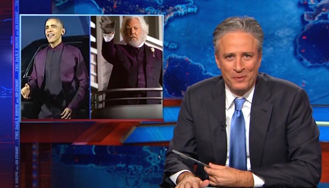 Jon Stewart recaps the APEC summit, mocking Obama&amp;#039;s clothes, Putin&amp;#039;s creepy gallantry