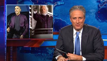 Jon Stewart recaps the APEC summit, mocking Obama's clothes, Putin's creepy gallantry