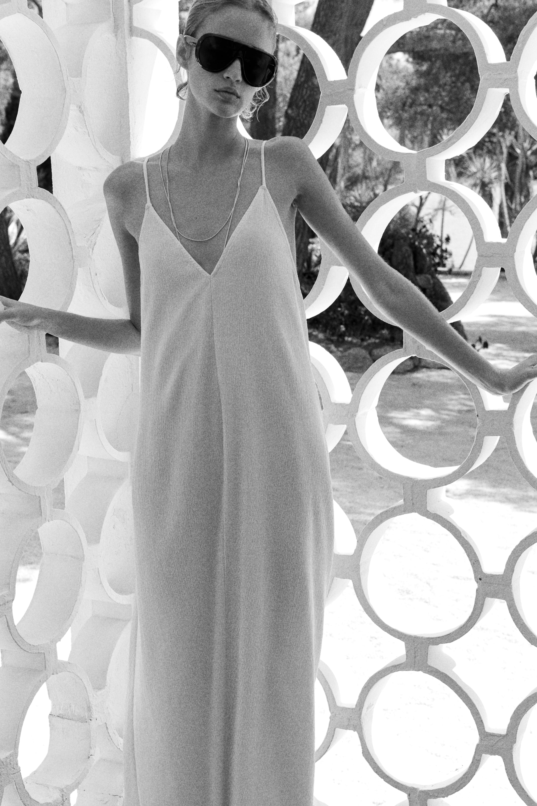 Crinkled Tie-Strap Dress